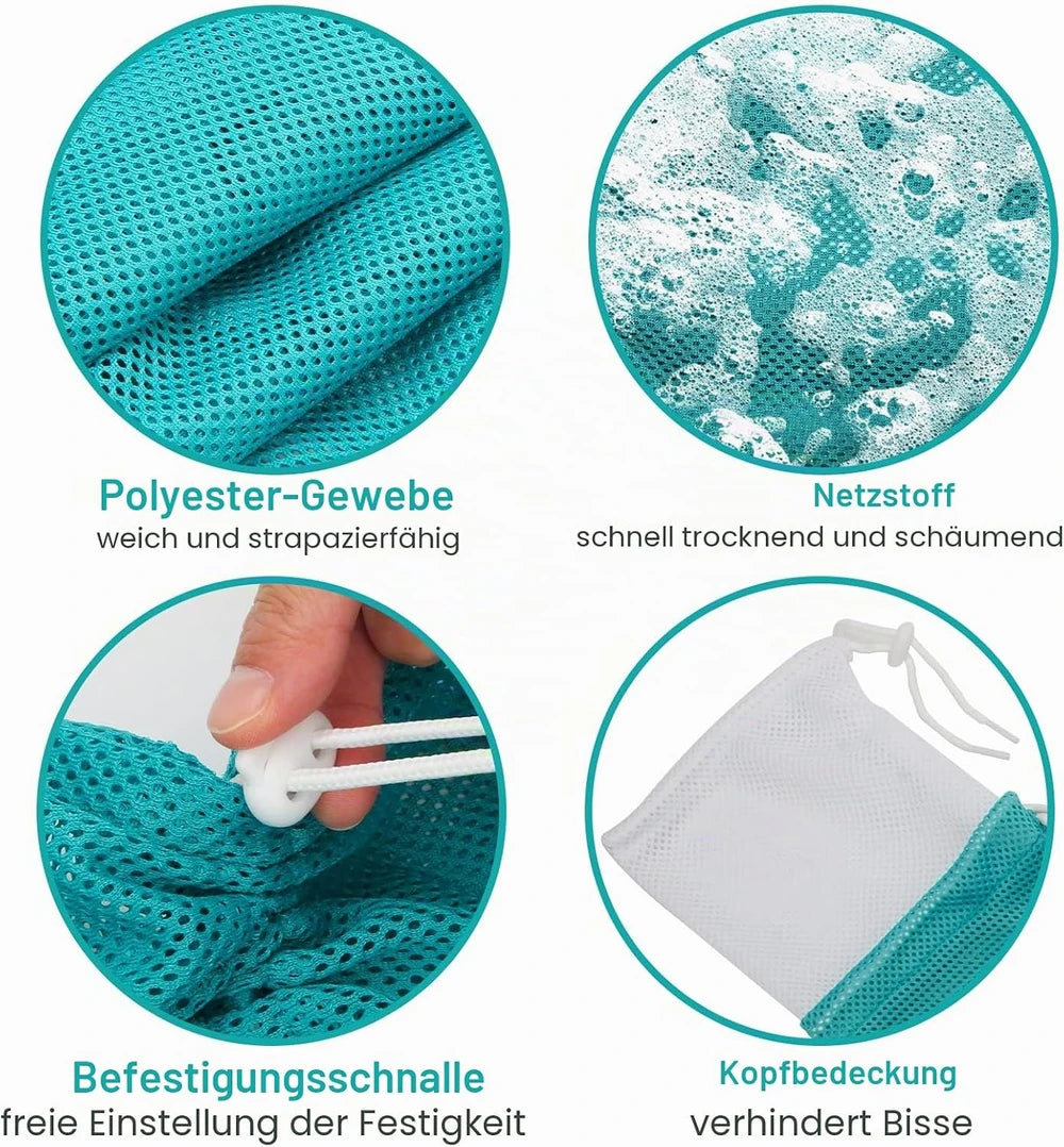 Atmungsaktive Waschbeutel-Netztasche für Katzen