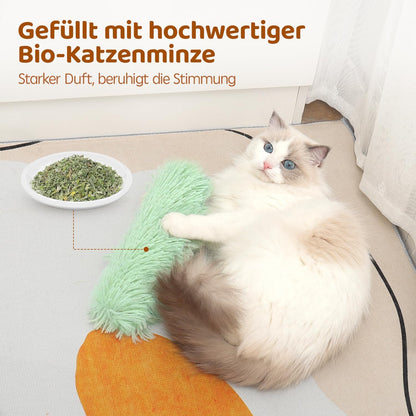 3 Katzenkissen mit Bio-Katzenminze