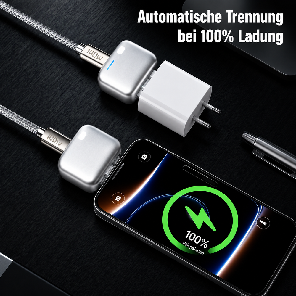 USB-C Ladeadapter mit automatischer Abschaltung