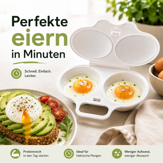 Mikrowellen Eierkocher für zwei Eier