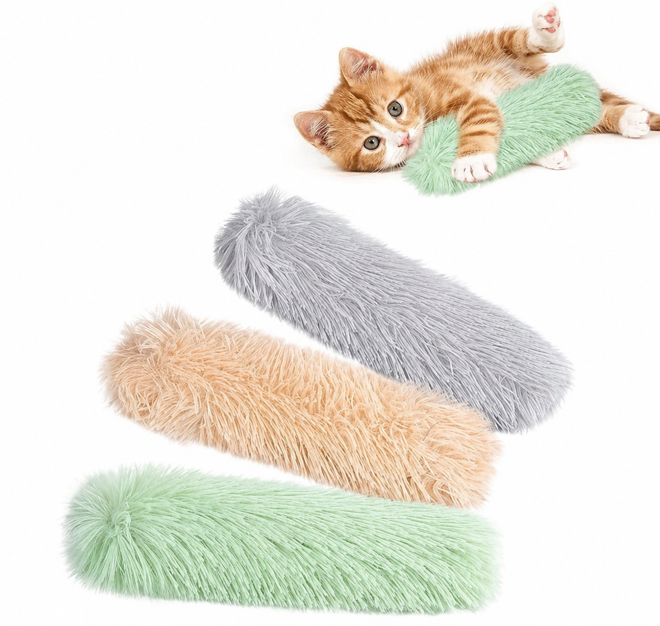 3 Katzenkissen mit Bio-Katzenminze