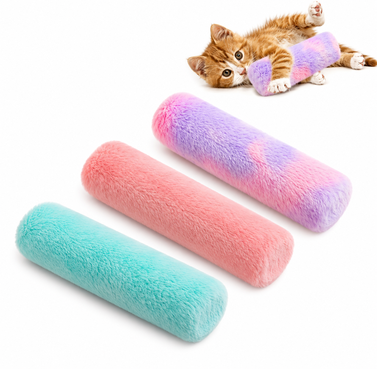 3 Katzenkissen mit Bio-Katzenminze